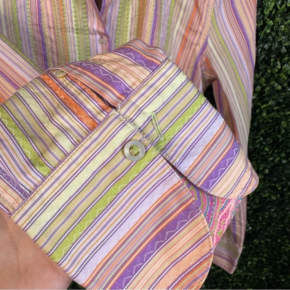 Robert Graham Knowledge wisdom truth multicolor longsleeve ladies top medium - Picture 6 of 10